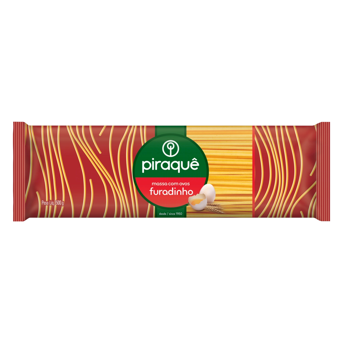 Macarrão Com Ovos Furadinho Piraquê Pacote 500g
