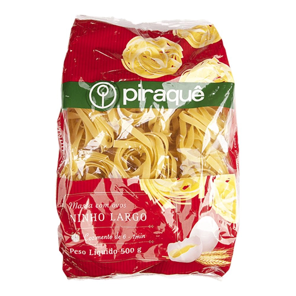 Macarrão Com Ovos Ninho Largo Piraquê Pacote 500g