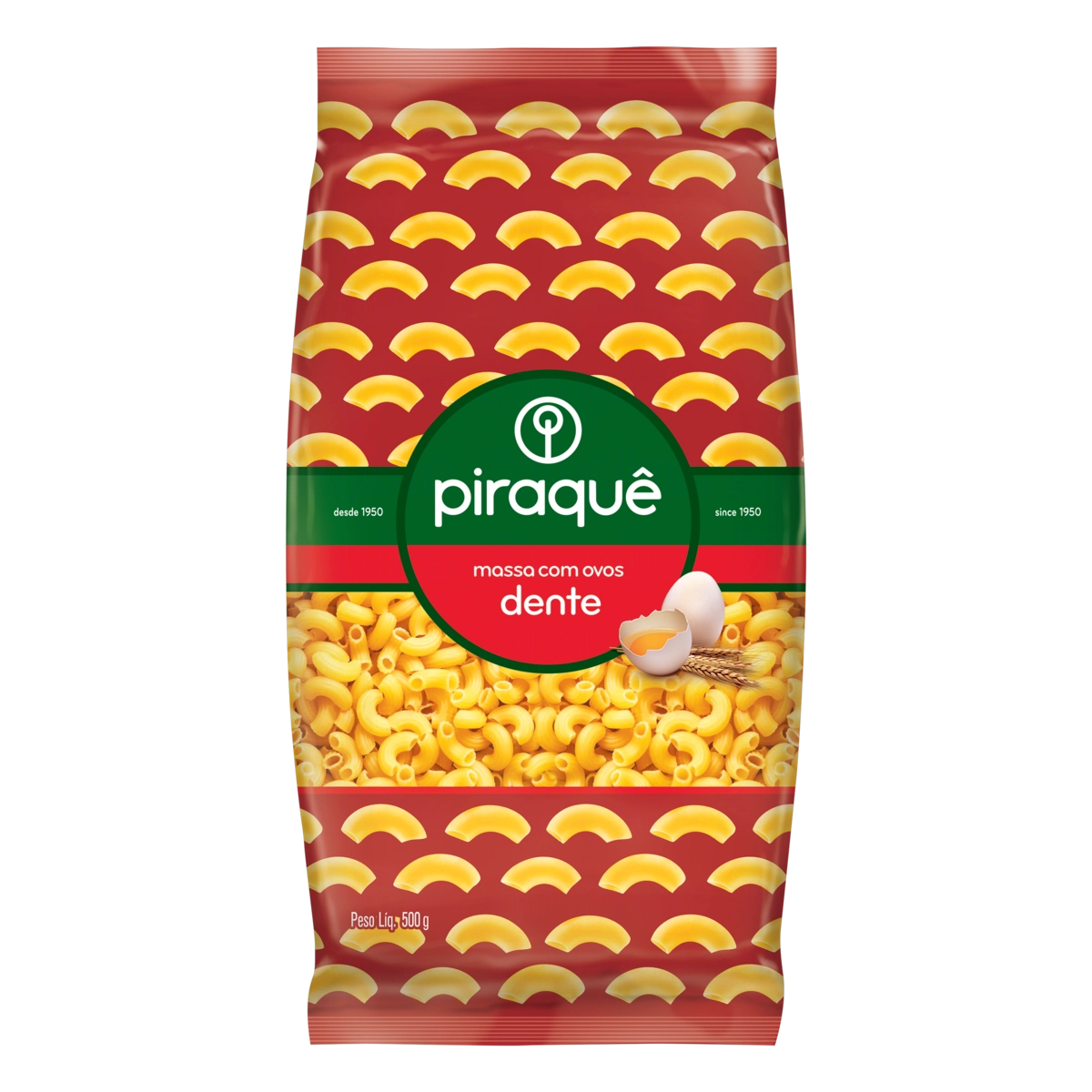 Macarrão Com Ovos Dente Piraquê Pacote 500g