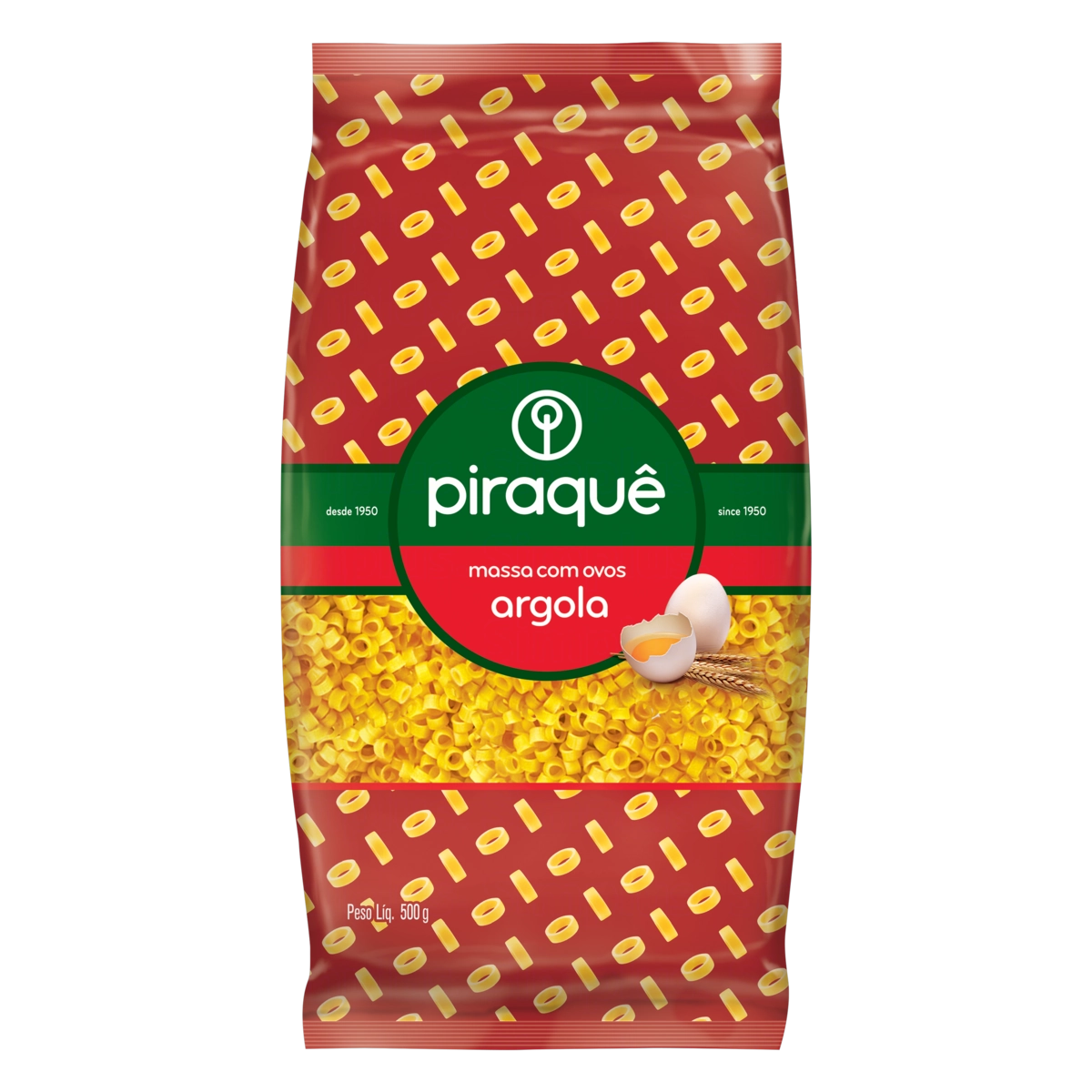 Macarrão Com Ovos Argola Piraquê Pacote 500g