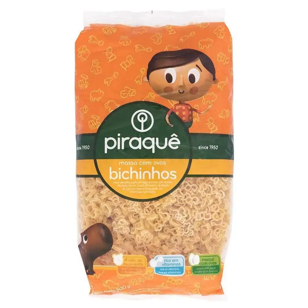 Macarrão De Sêmola Com Ovos Bichinhos Sítio Do Pica Pau Amarelo Piraquê Pacote 500g