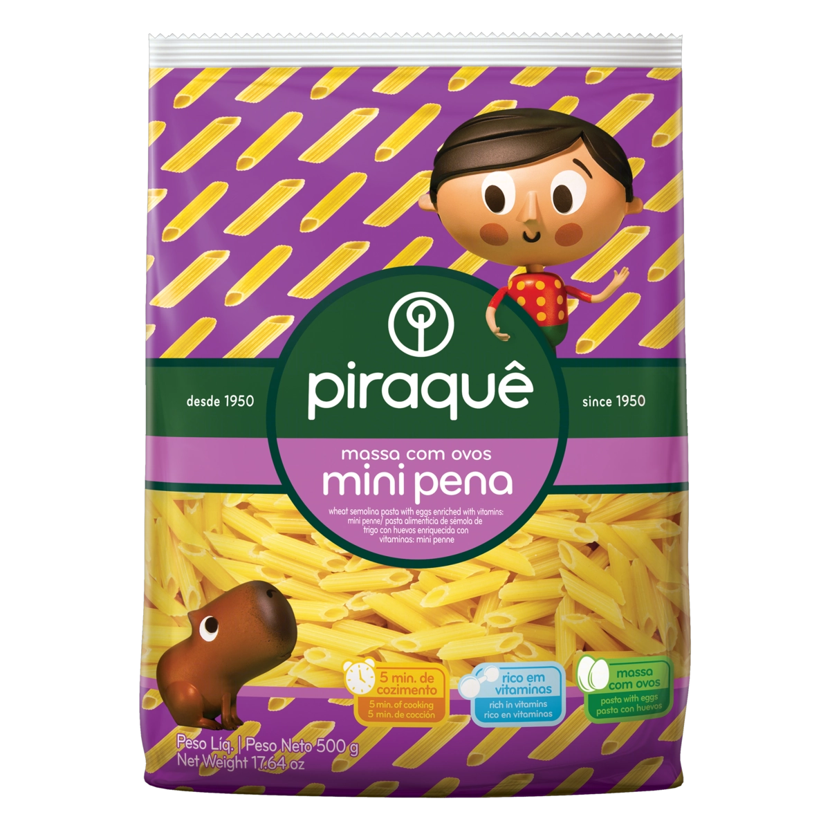 Macarrão Com Ovos Mini Pena Piraquê Pacote 500g