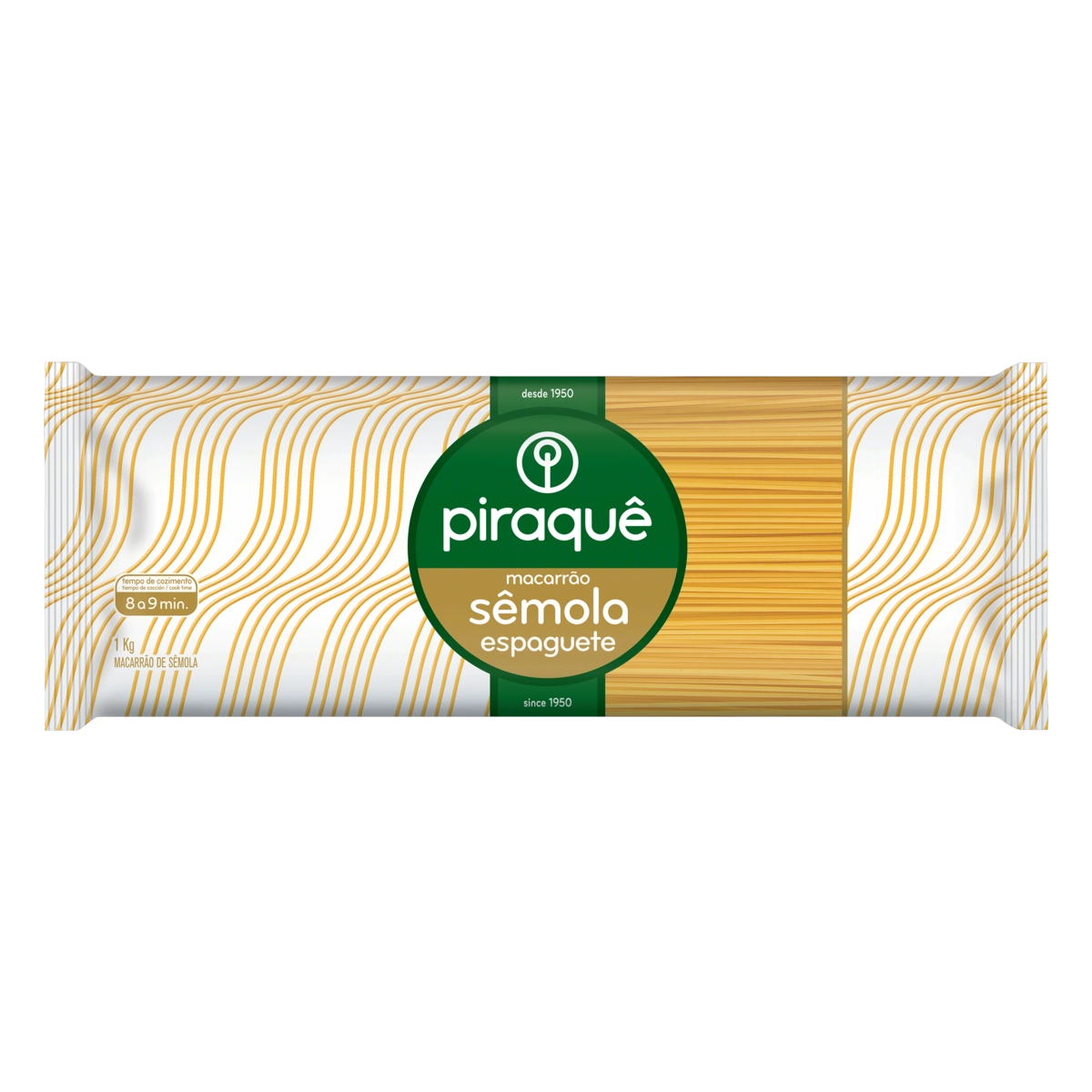 Macarrão De Sêmola Espaguete Piraquê Pacote 1kg