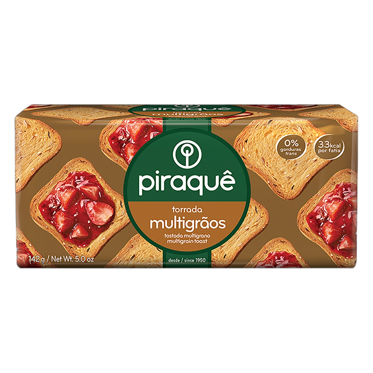 Torrada Multigrãos Piraquê Pacote 142g