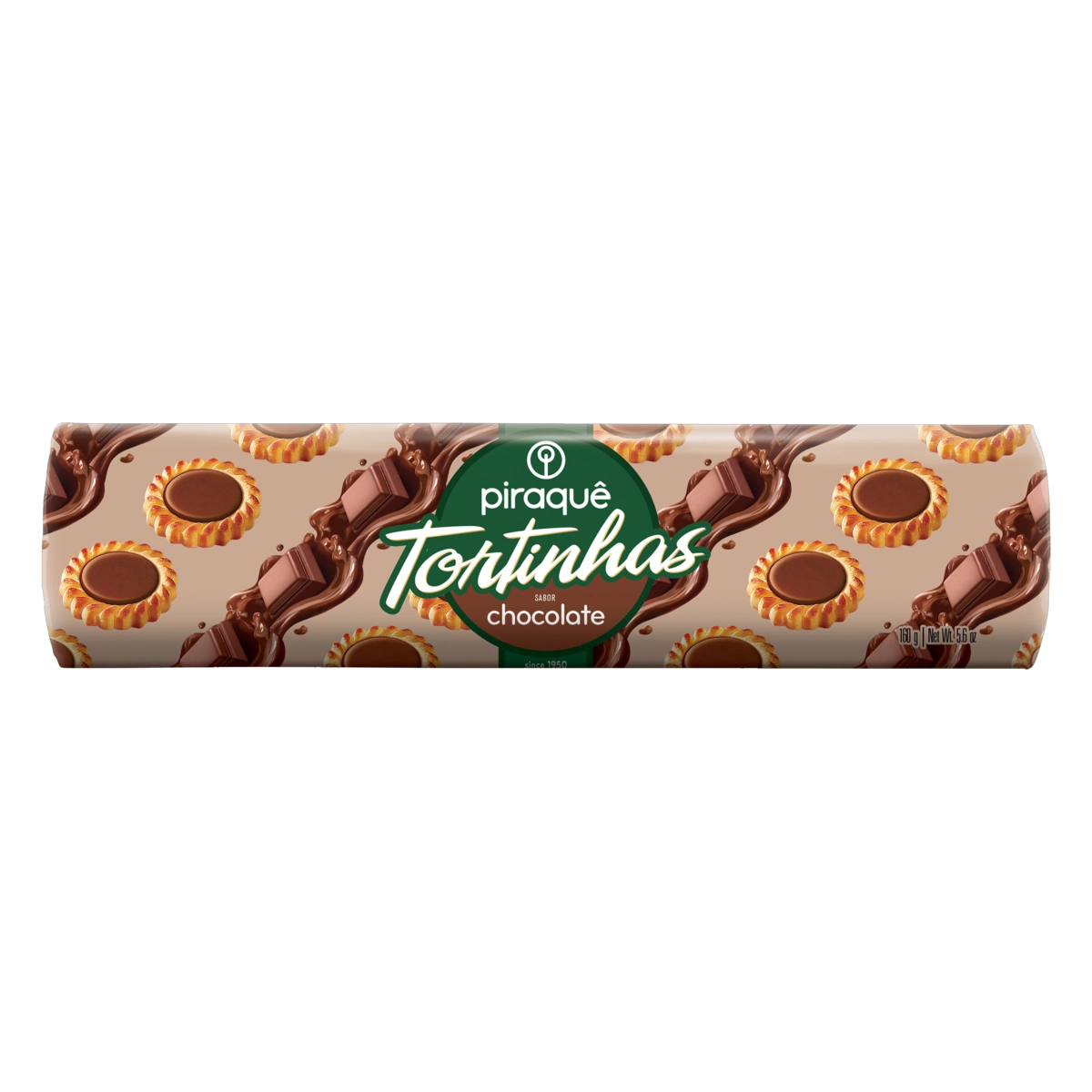 Biscoito Recheio Chocolate Piraquê Tortinhas Pacote 160g