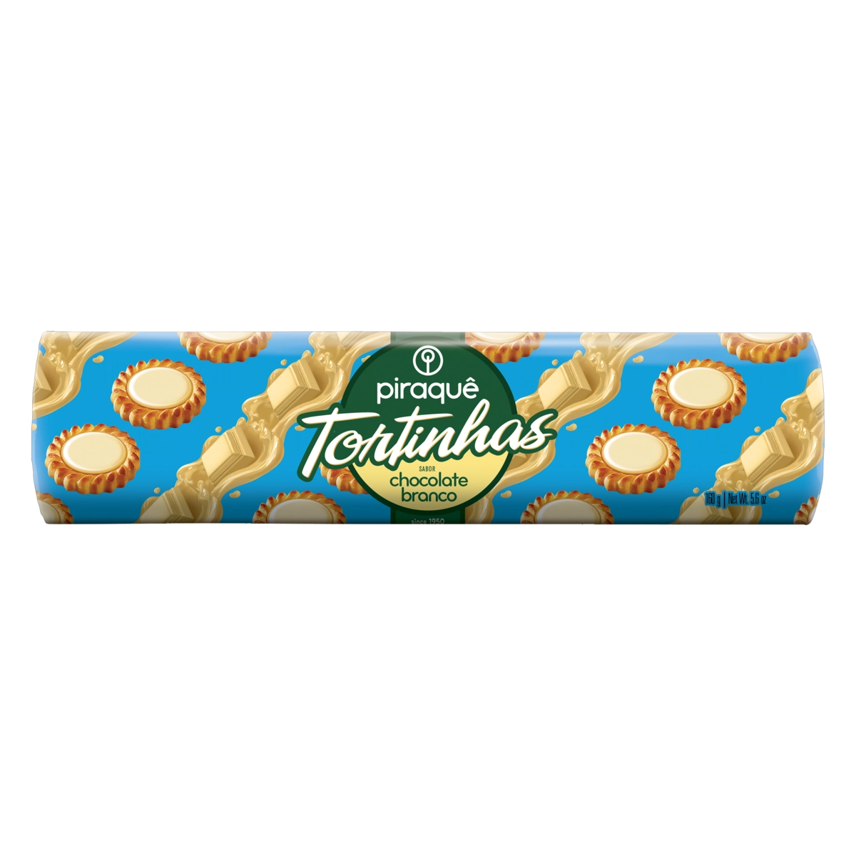 Biscoito Recheio Chocolate Branco Piraquê Tortinhas Pacote 160g