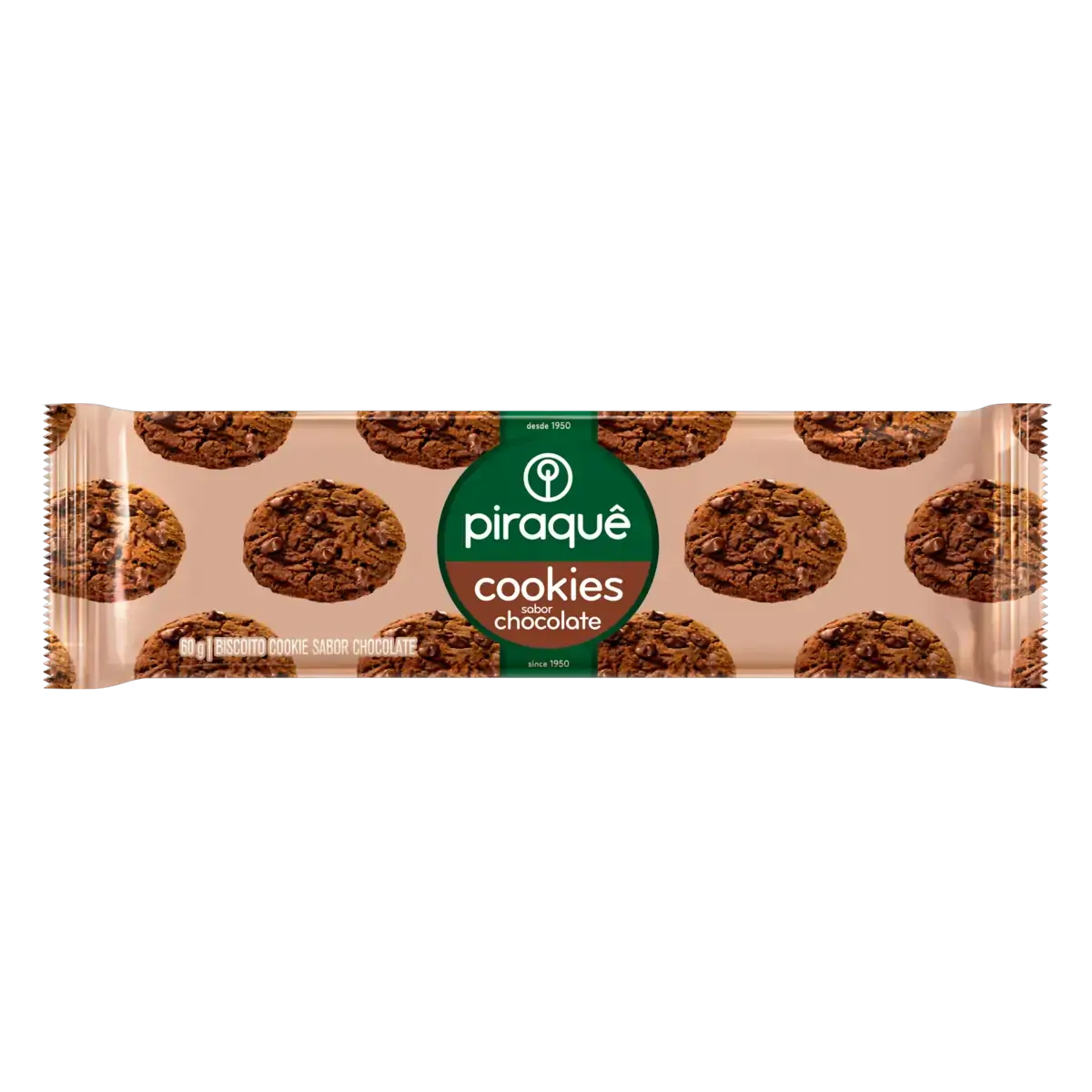 Biscoito Piraquê Cookie Chocolate 60g