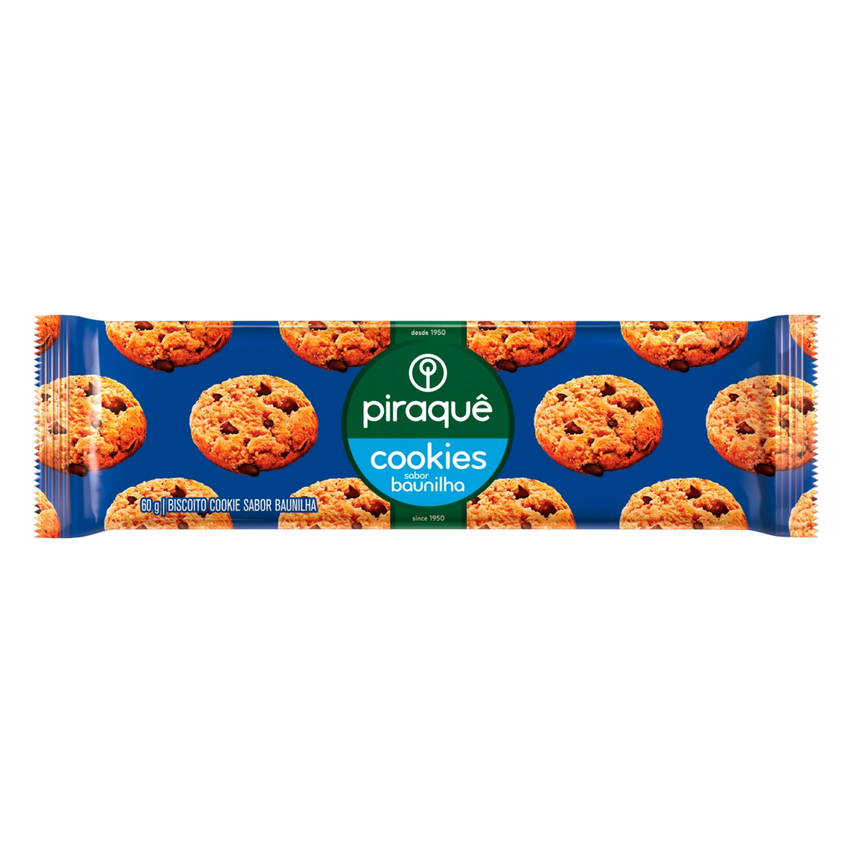 Biscoito Cookie Baunilha Piraquê Pacote 60g
