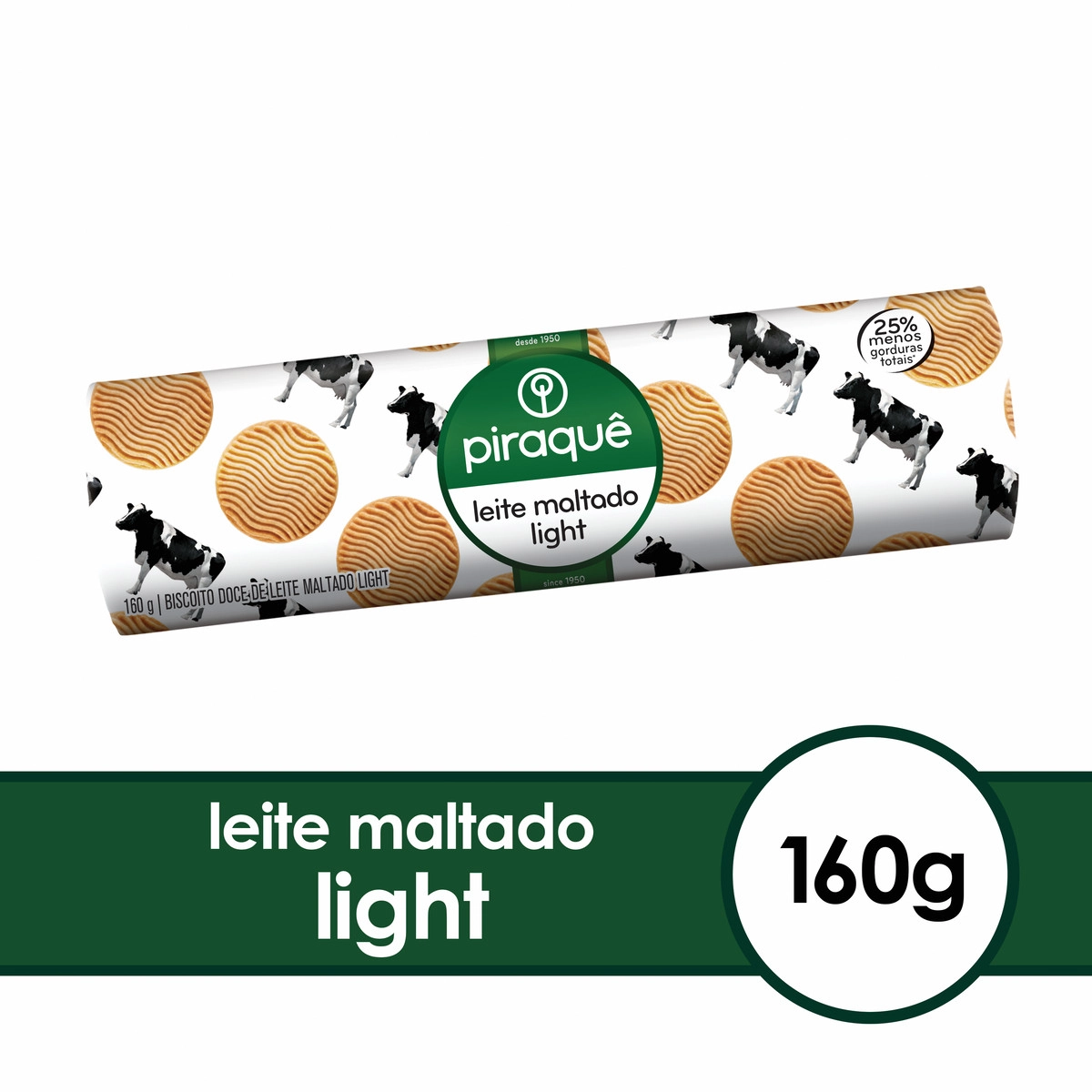 Biscoito Piraquê Leite Maltado Light 160g