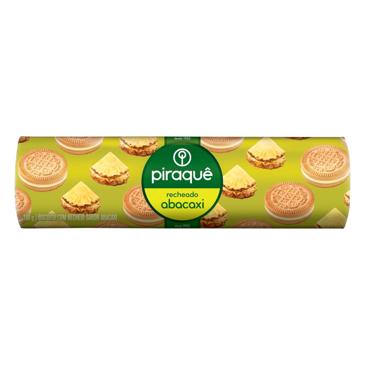 Biscoito Recheio Abacaxi Piraquê Pacote 160g