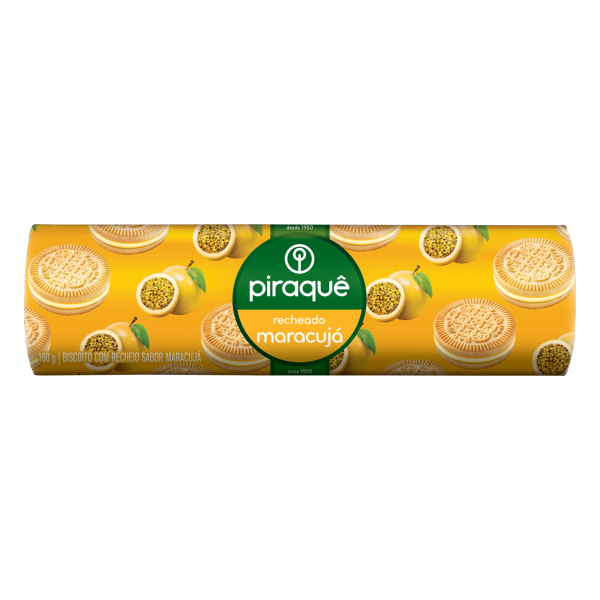Biscoito Recheio Maracujá Piraquê Pacote 160g
