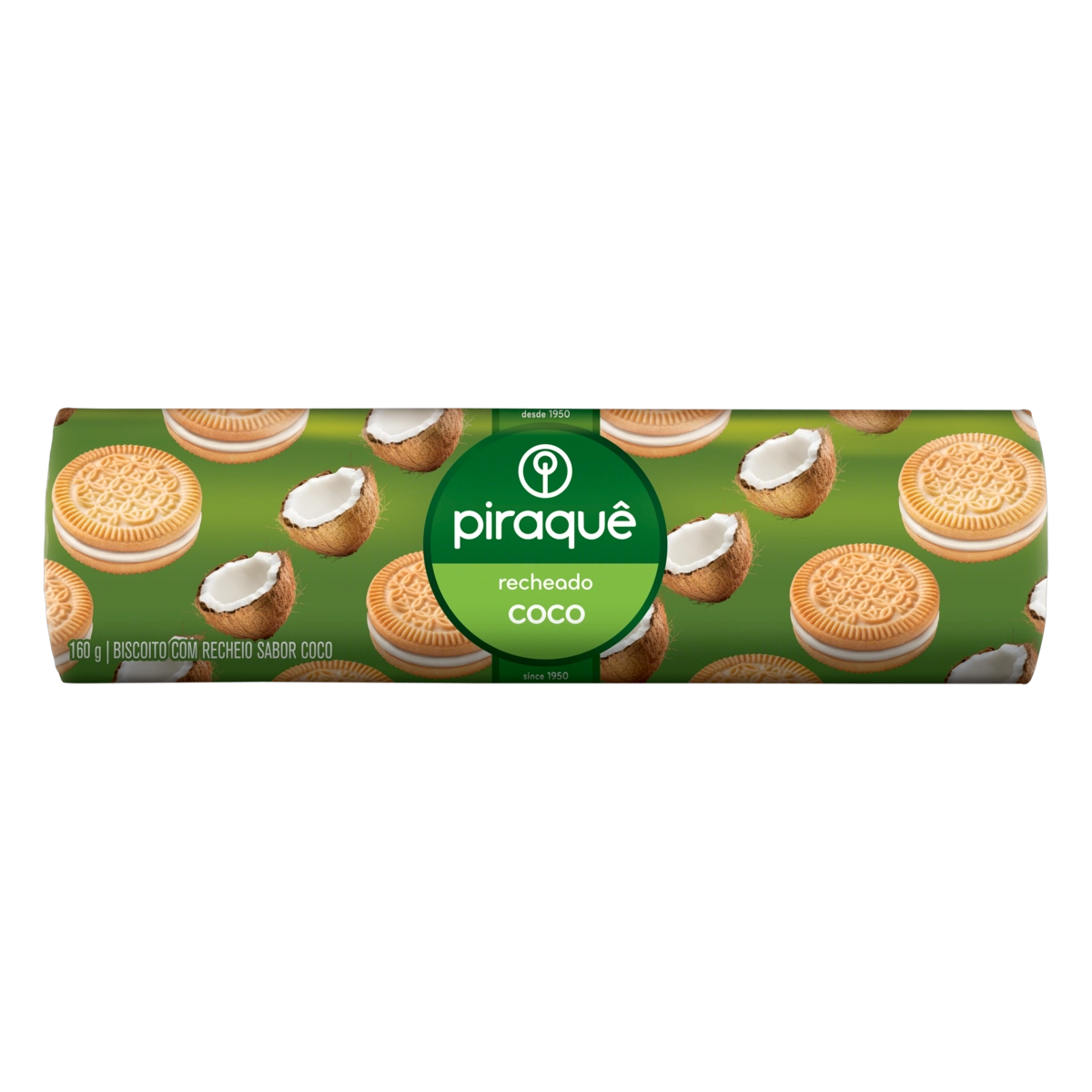 Biscoito Recheio Coco Piraquê Pacote 160g