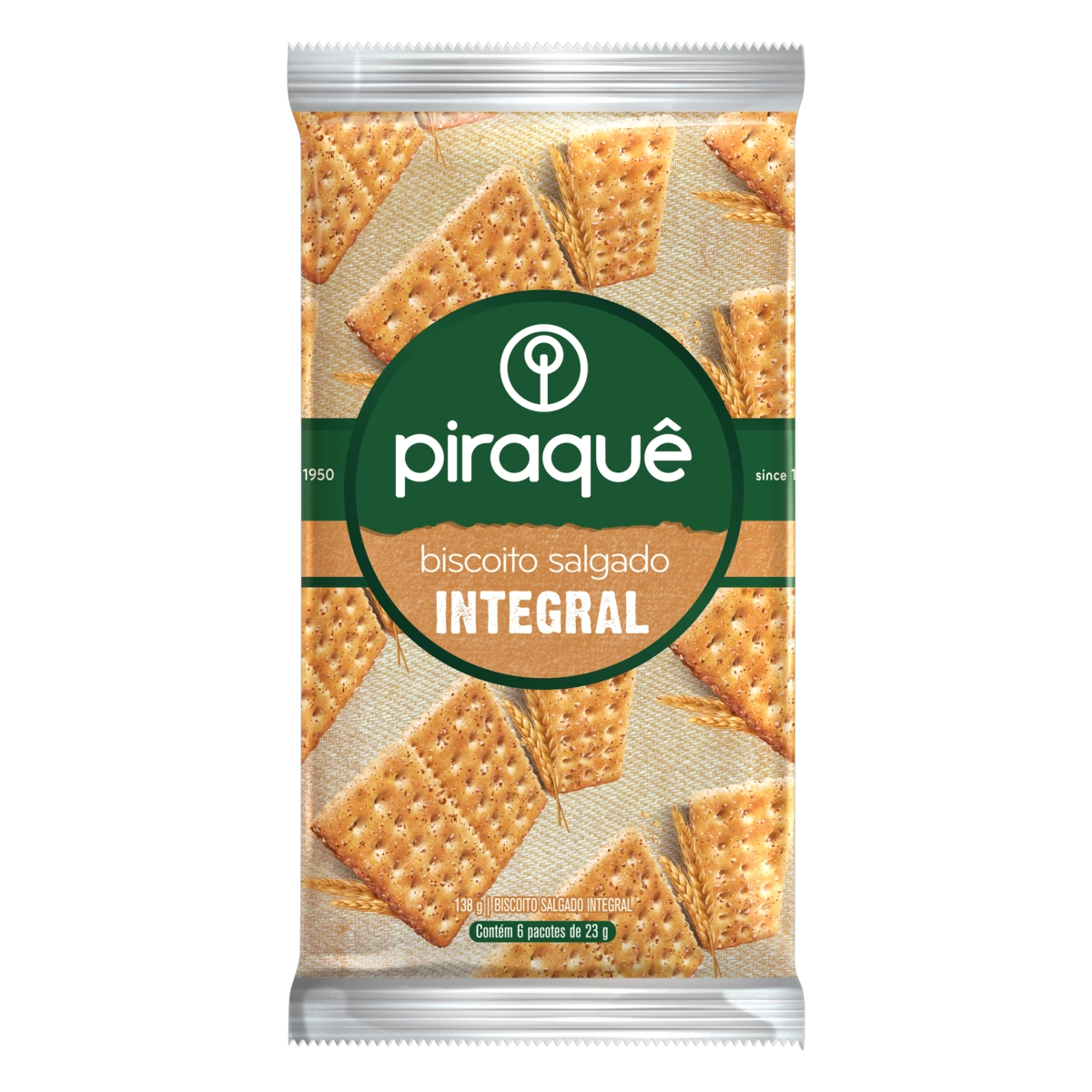 Biscoito Salgado Piraquê Integral 138g