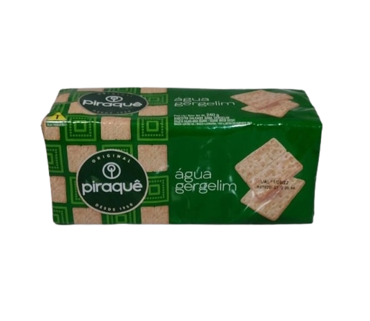 Biscoito água Com Gergelim Piraquê Pacote 240g Grátis 40g