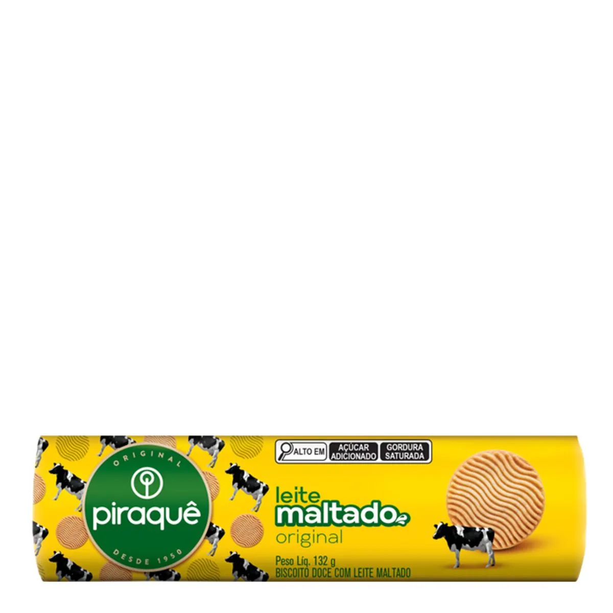 Biscoito Leite Maltado Original Piraquê Pacote 132g