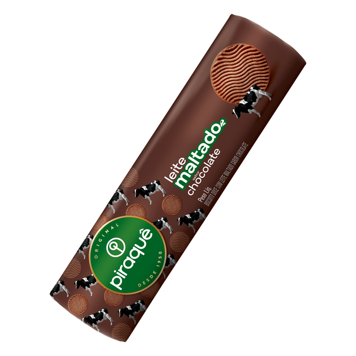 Biscoito Leite Maltado Chocolate Piraquê Pacote 132g