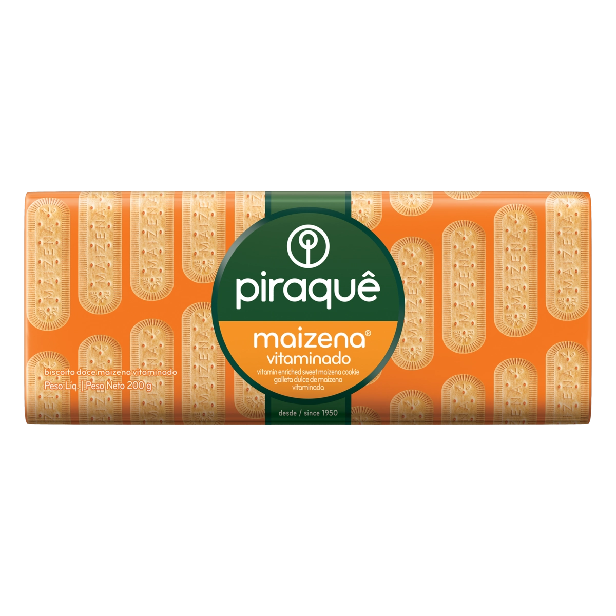 Biscoito Maizena Vitaminado Piraquê Pacote 175g
