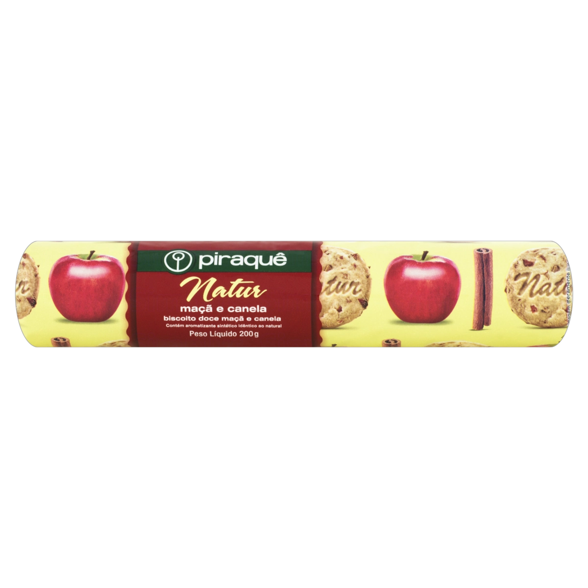 Biscoito Maçã E Canela Piraquê Natur Pacote 200g