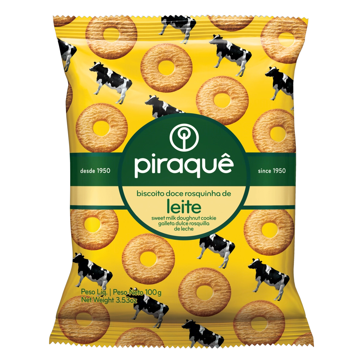 Biscoito Rosquinha Leite Piraquê Pacote 100g