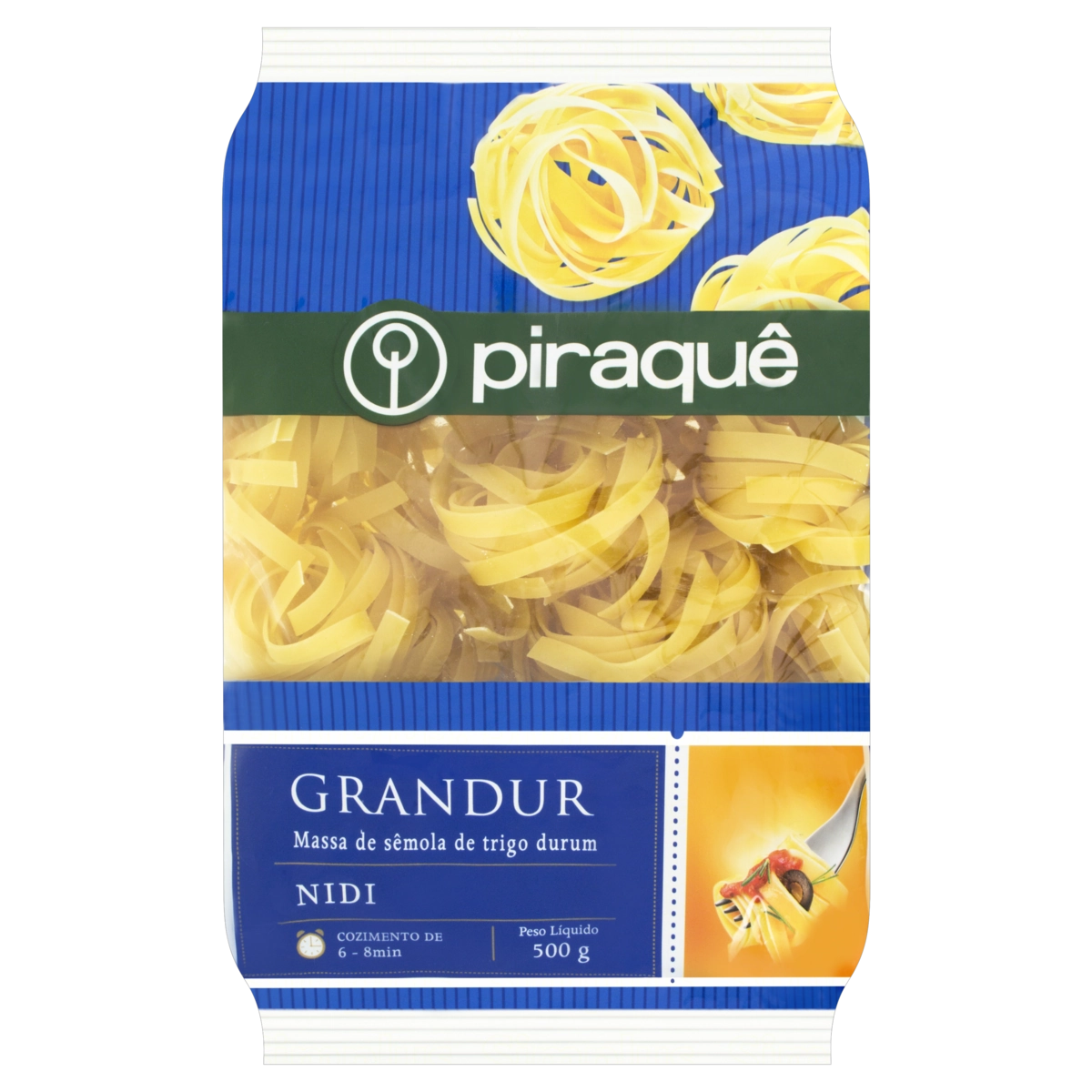 Macarrão De Sêmola Grano Duro Nidi Piraquê Grandur Pacote 500g