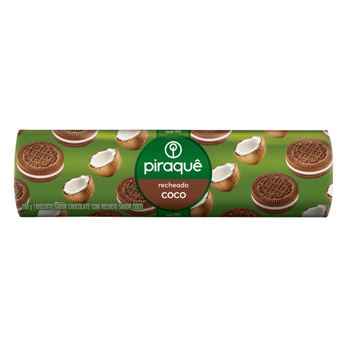 Biscoito Piraque Recheado Coco C/baunilha 200g Un