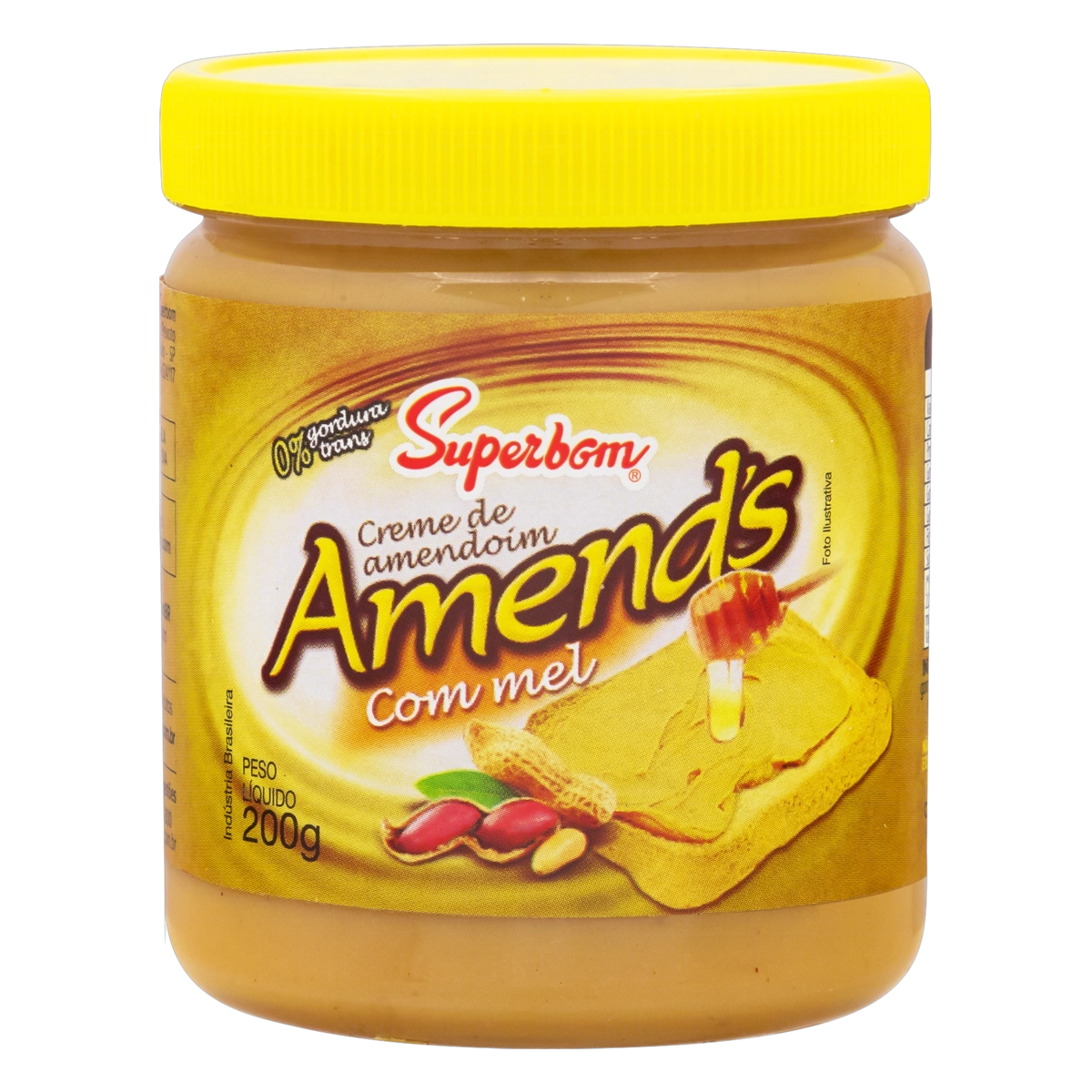 Creme De Amendoim Com Mel Superbom Amends Pote 200g