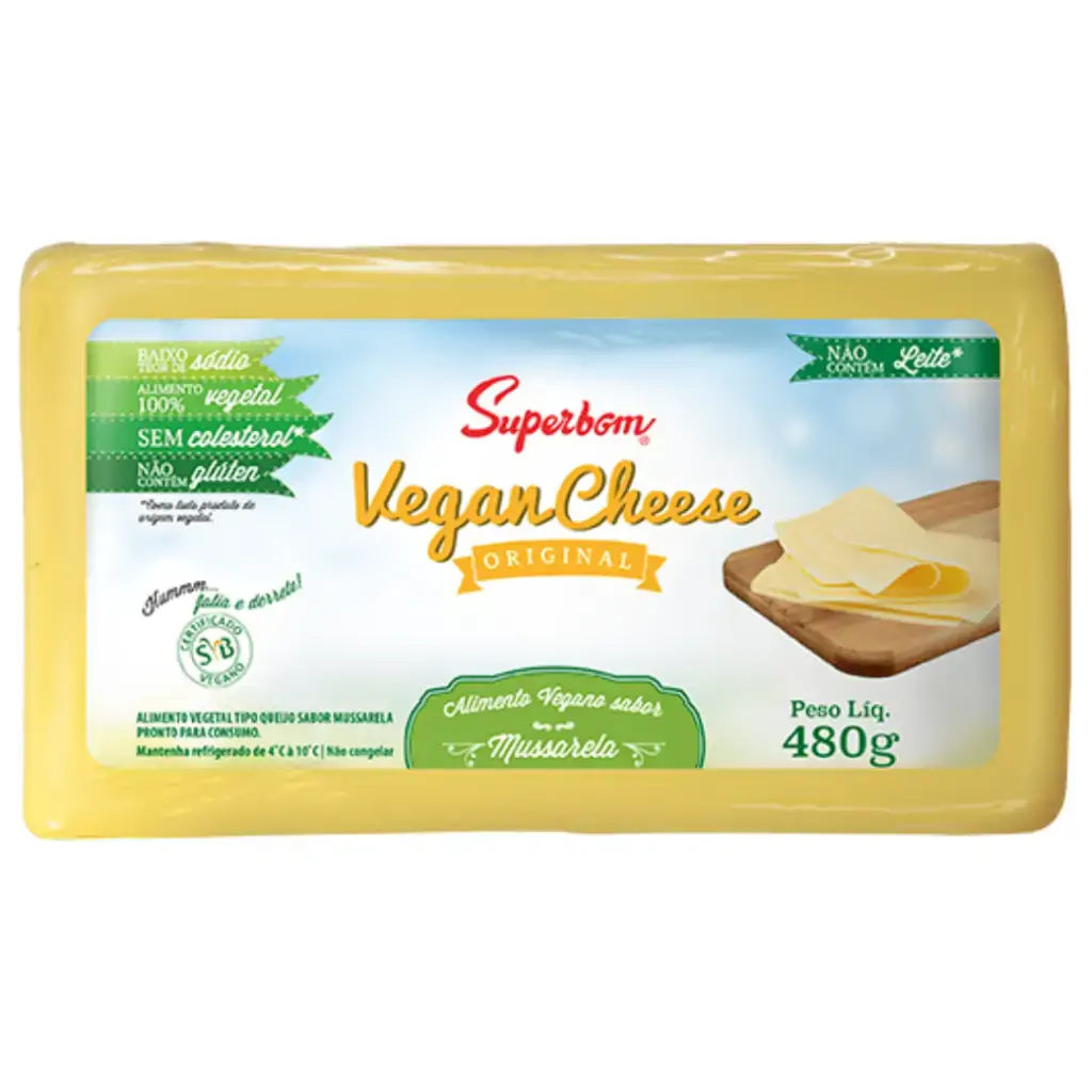 Vegan Cheese Mussarela Superbom Original 480g