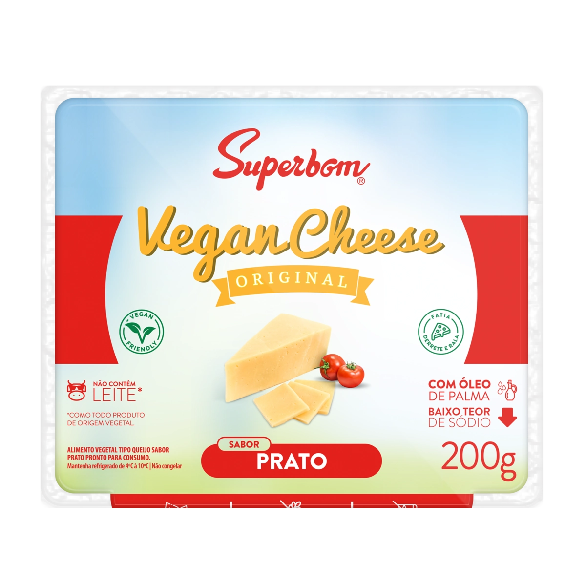Vegan Cheese Prato Superbom Gourmet Bandeja 200g