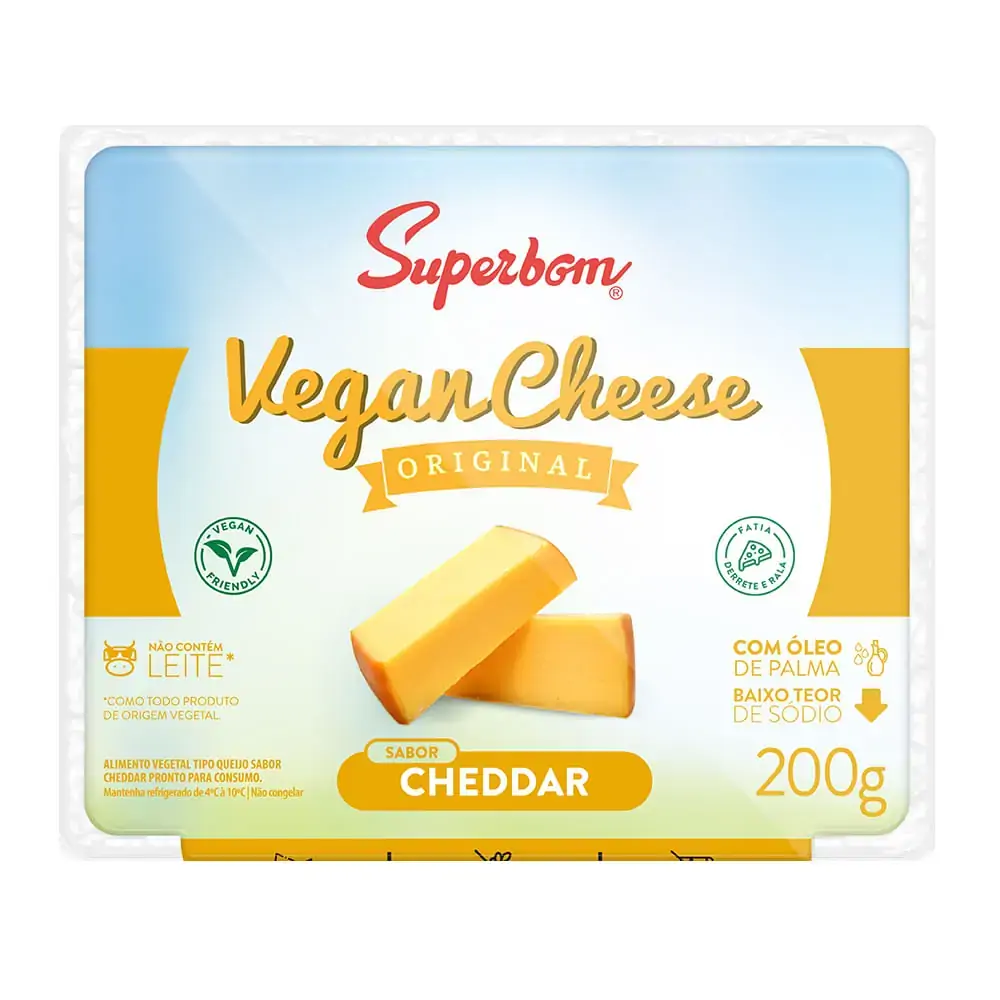 Vegan Cheese Cheddar Superbom 200g