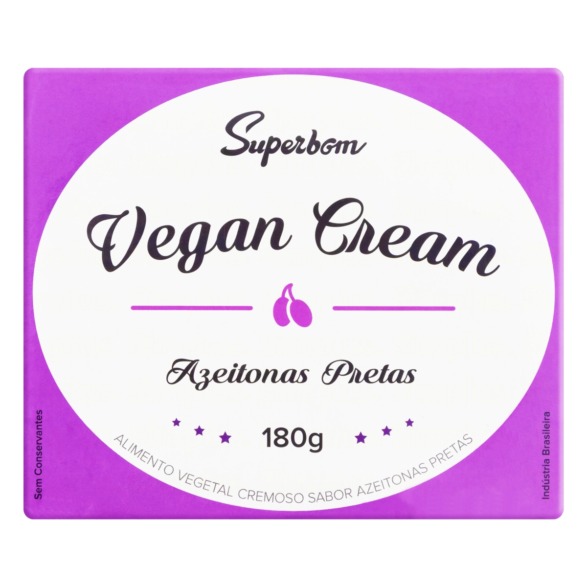 Vegan Cream Azeitonas Pretas Superbom Bandeja 180g
