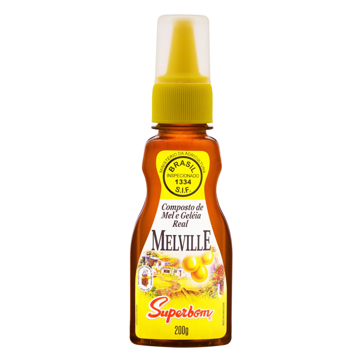 Composto De Mel E Geleia Real Superbom Melville Squeeze 200g