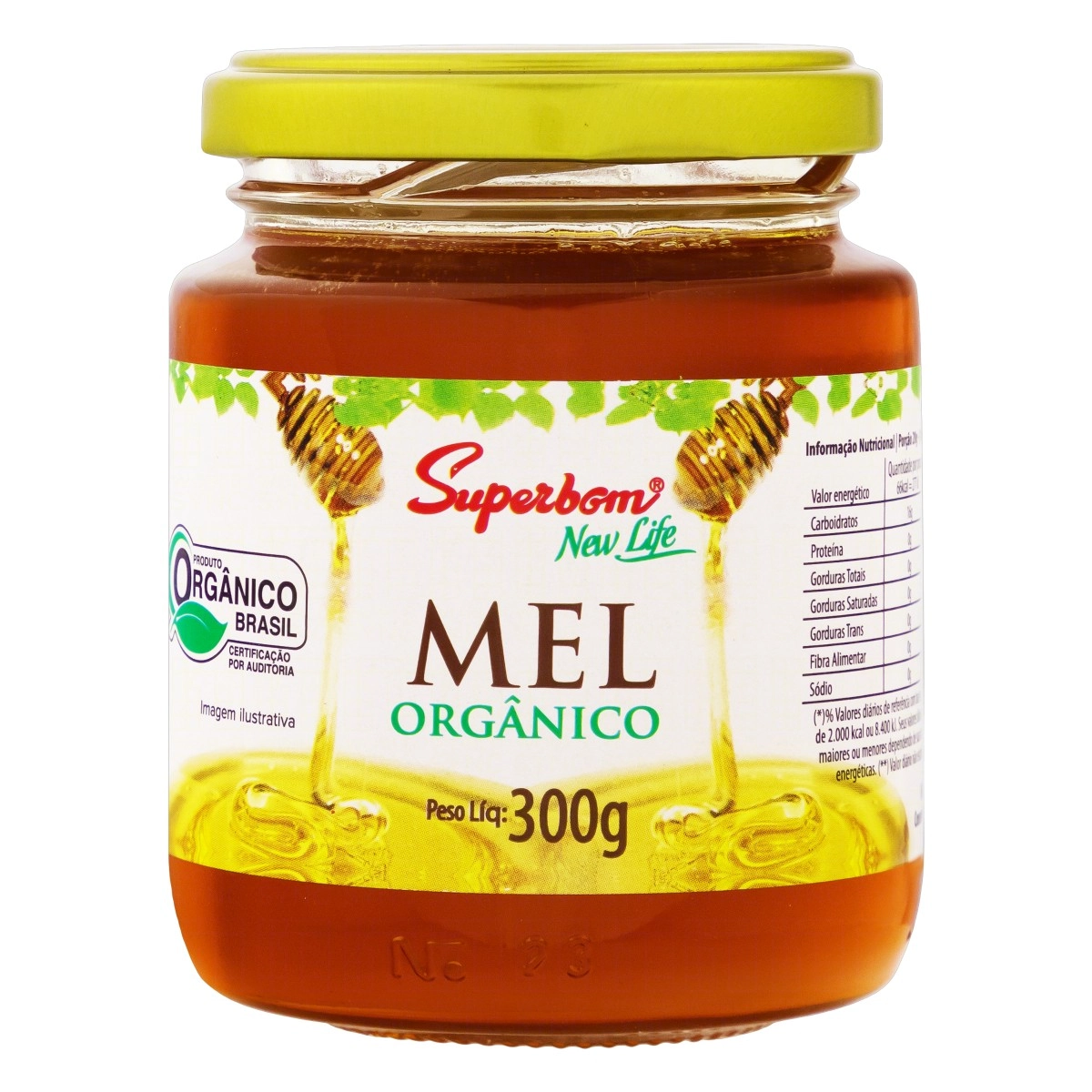 Mel Orgânico Superbom New Life Vidro 300g