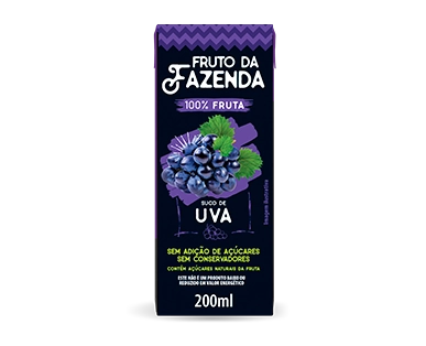 Suco Uva Fruto Da Fazenda Caixa 200ml