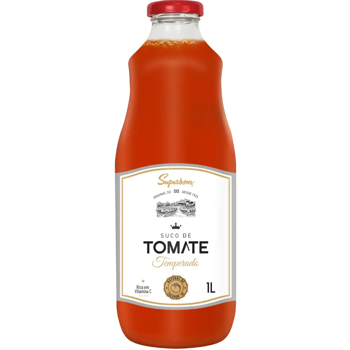 Suco de Tomate Temperado Integral Superbom Garrafa 1 Litro