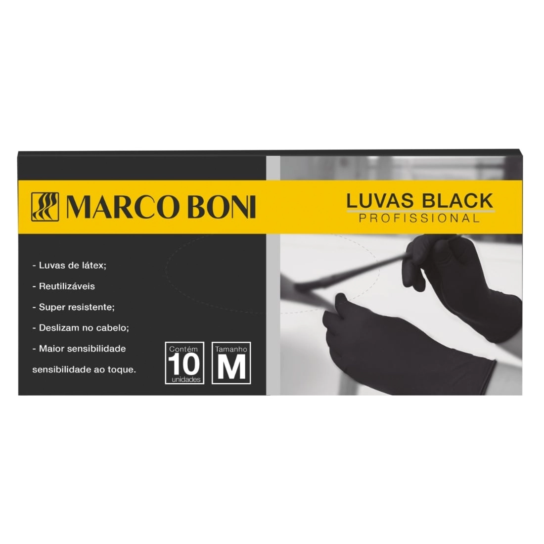 Luvas Black Marco Boni C/10 M