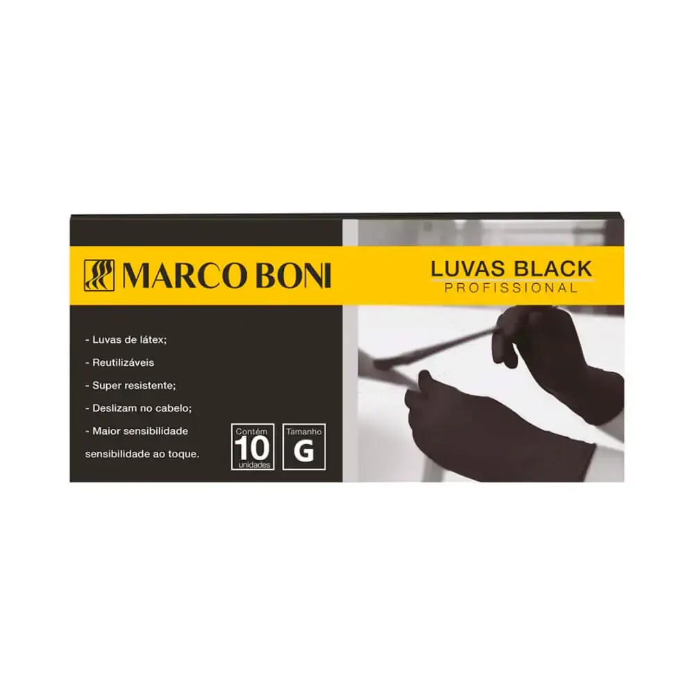 Luva Black G C/10un 1544/mb
