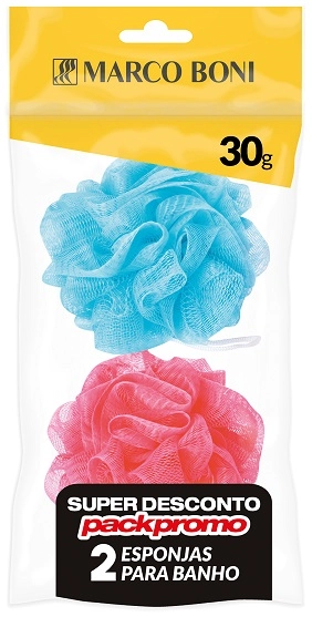 Esponja Marco Boni Banho Nylon Para Banho C/ 2un