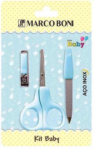 Kit Higienico Marco Boni Infantil 3 Pecas Blue Line 1un