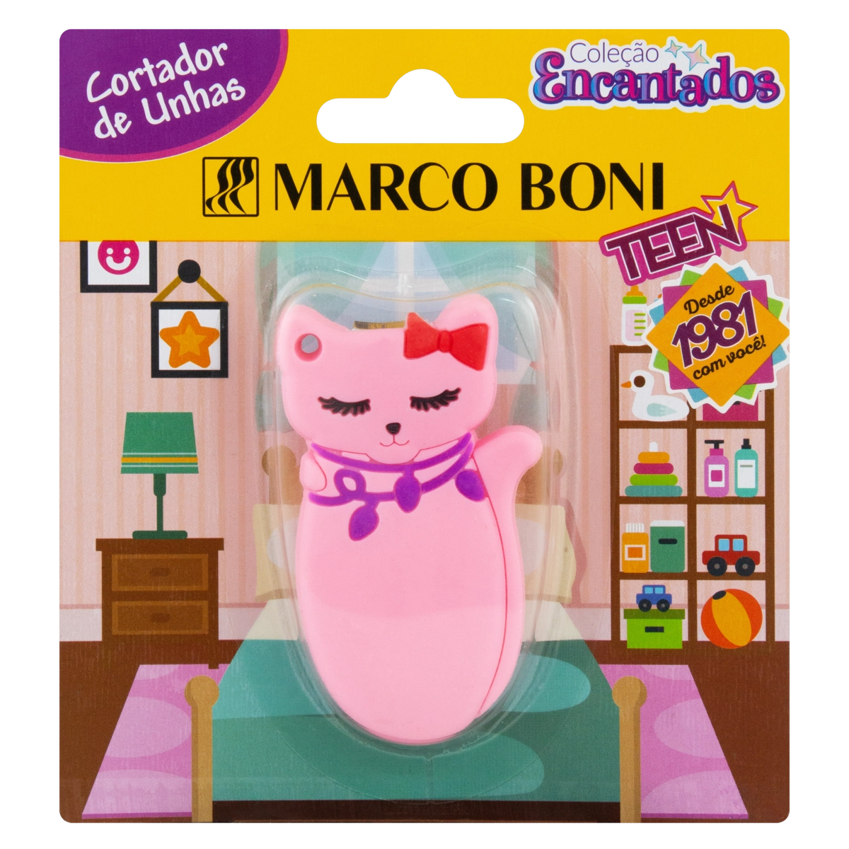 Cortador Para Unhas Infantil Gata Encantados Marco Boni Teen