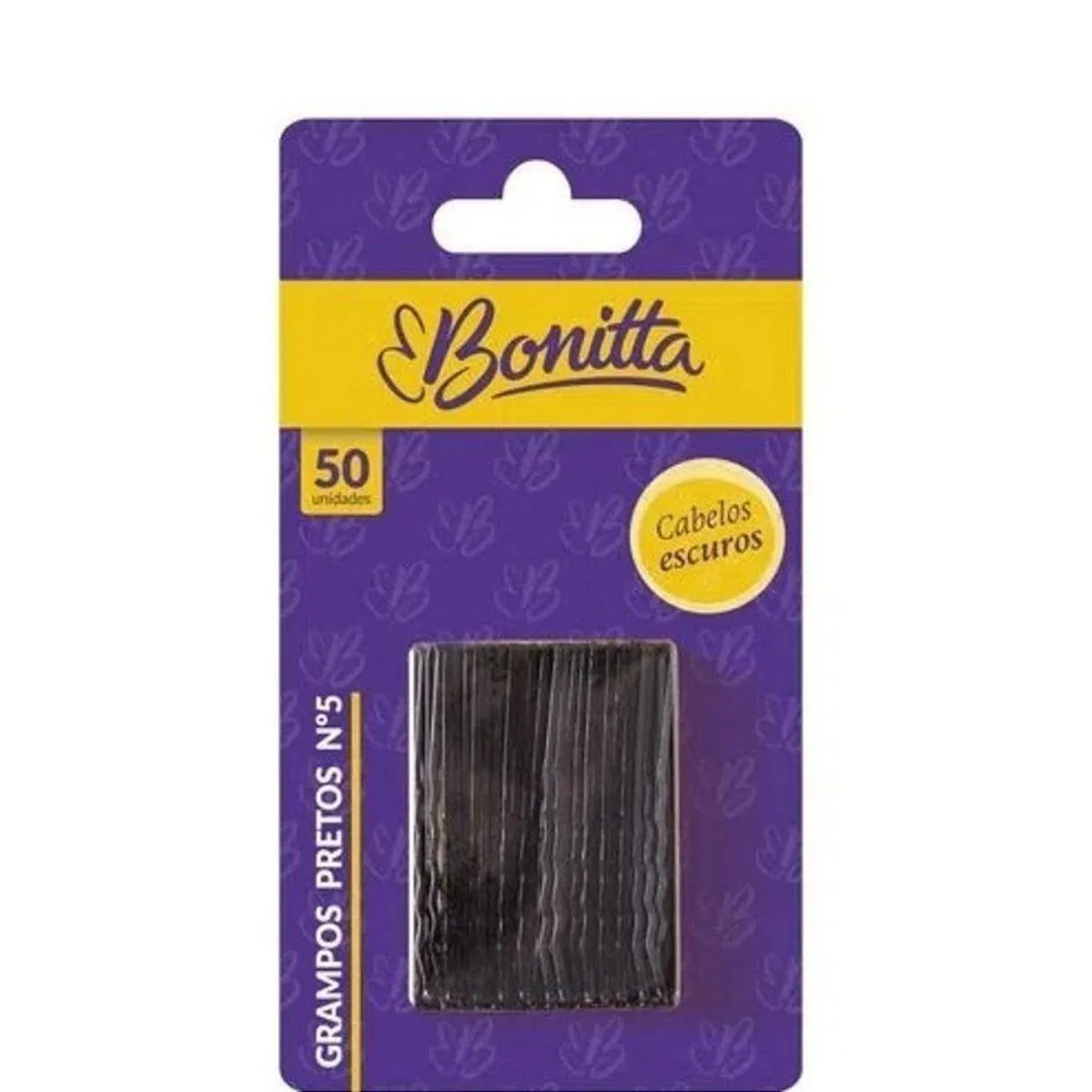 Grampo P/cabelo Marco Boni Acessorios Cabeleireiro Linha Bonitta N°5 Preto 50un