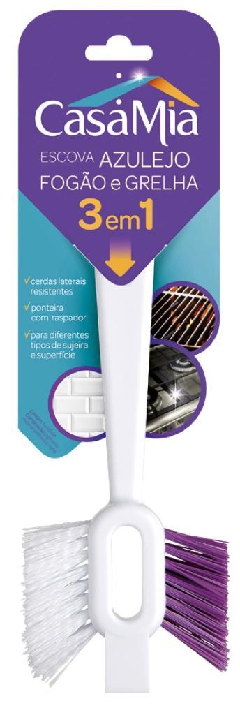Escova para Limpeza 3x1 Multiuso - Casa Mia