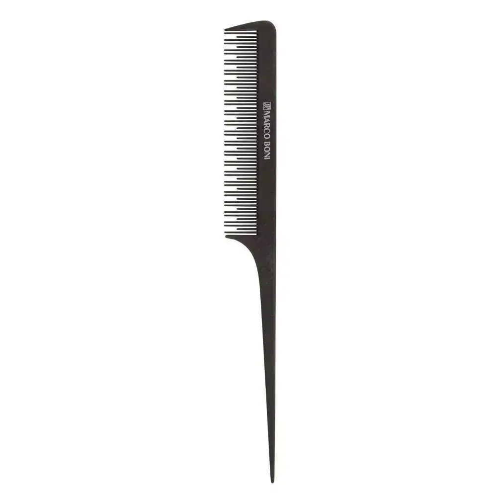 Pente de Carbono com Dentes Finos e Cabo Separador de Mechas