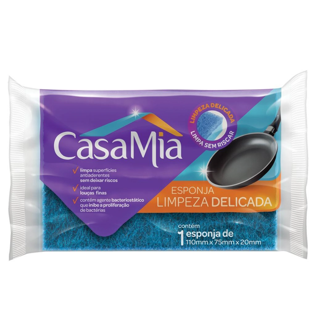 Esponja De Louça Limpeza Delicada Limpa Sem Riscar Casamia