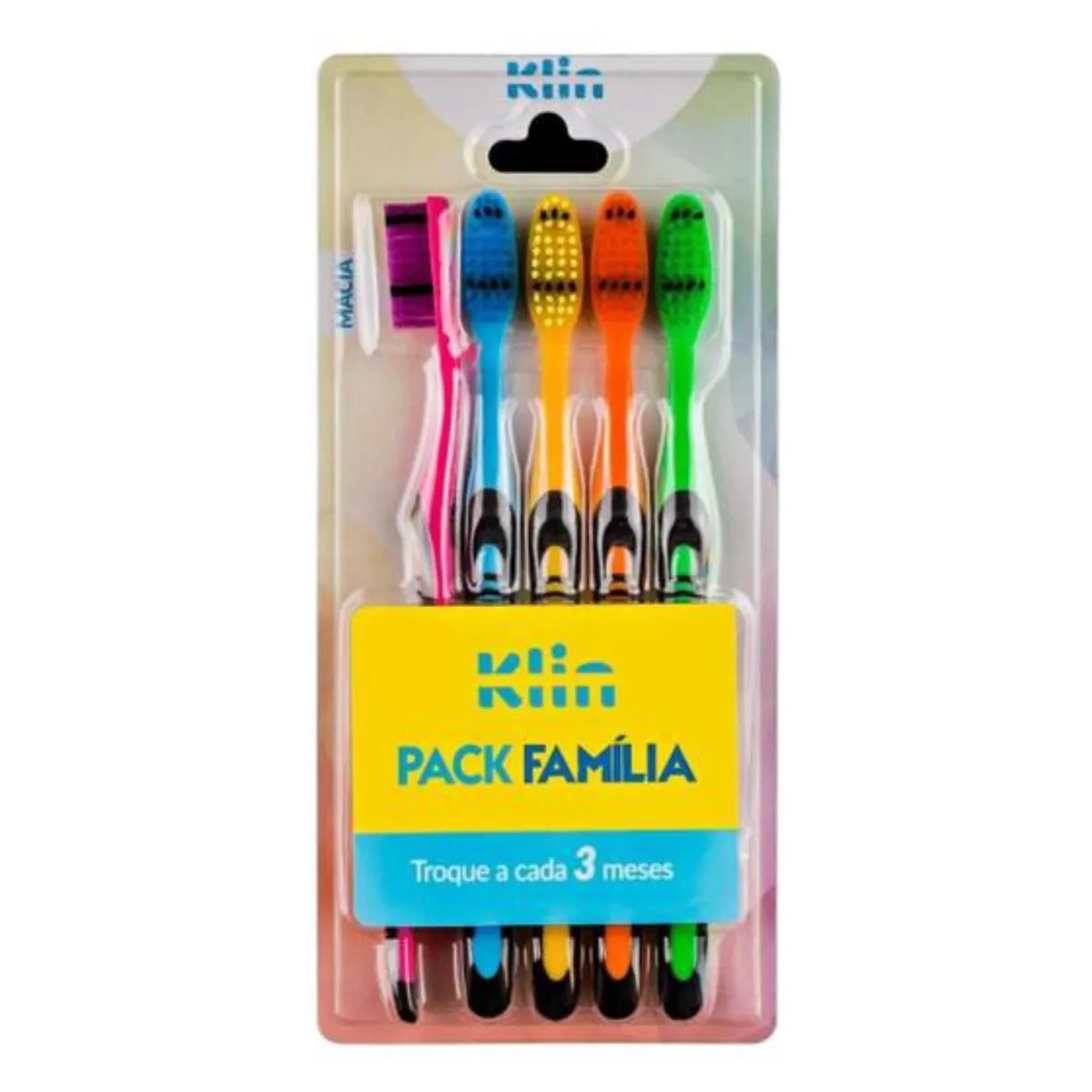 Pack 5 Unid Escovas Dentais Colors 8726