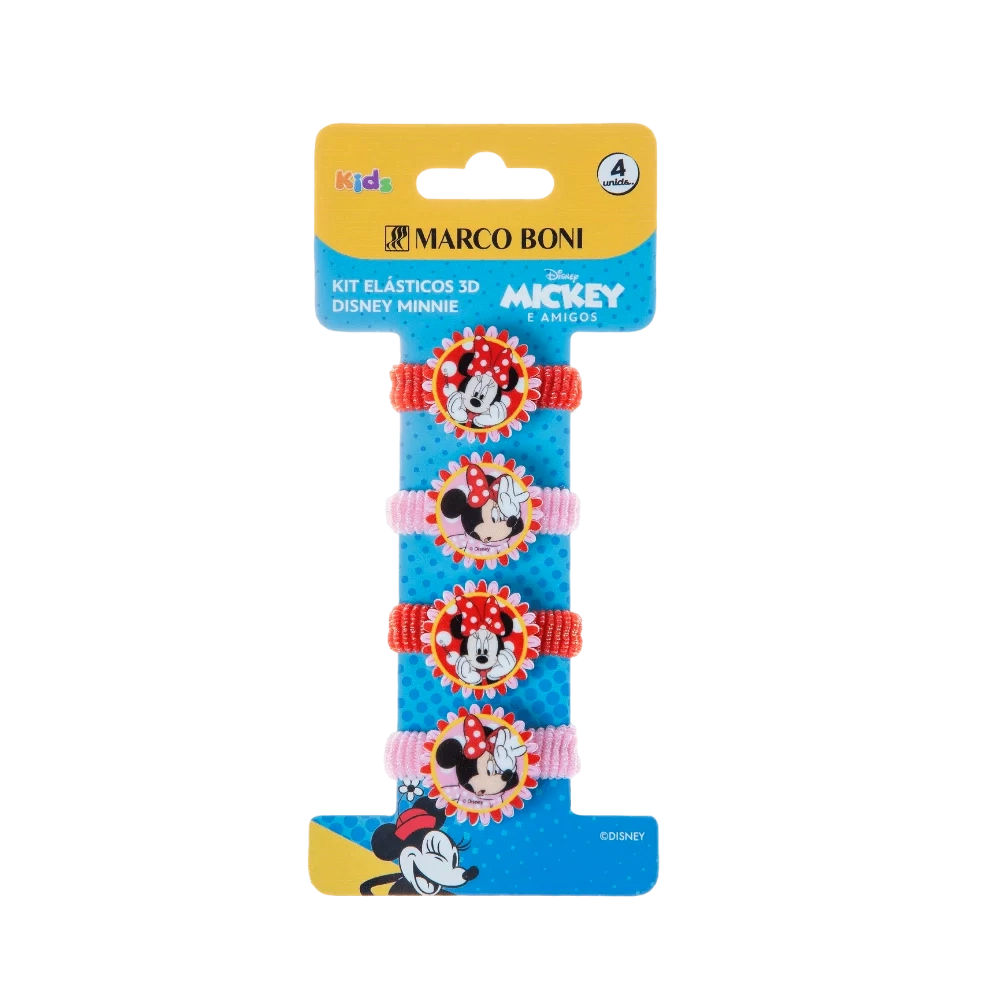 Kit Marco Boni Elasticos 3d Minnie C/4 8538