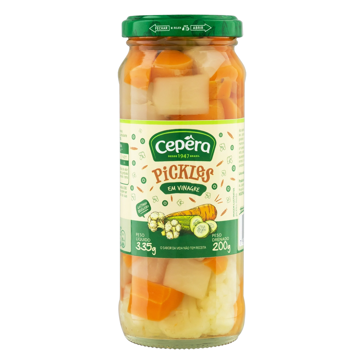 Picles Em Conserva Cepêra Vidro 200g