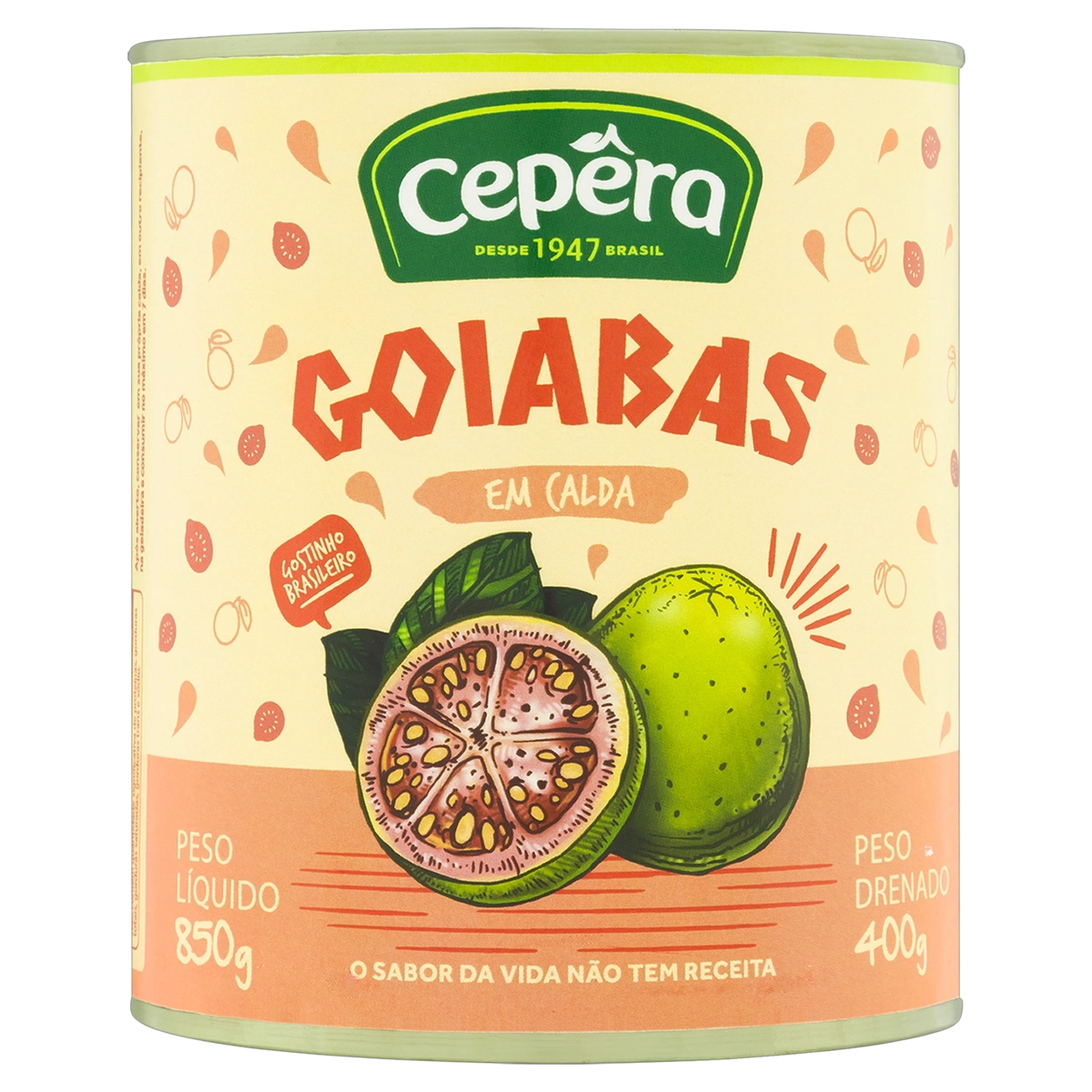 Goiaba Em Calda Cepêra Lata 400g