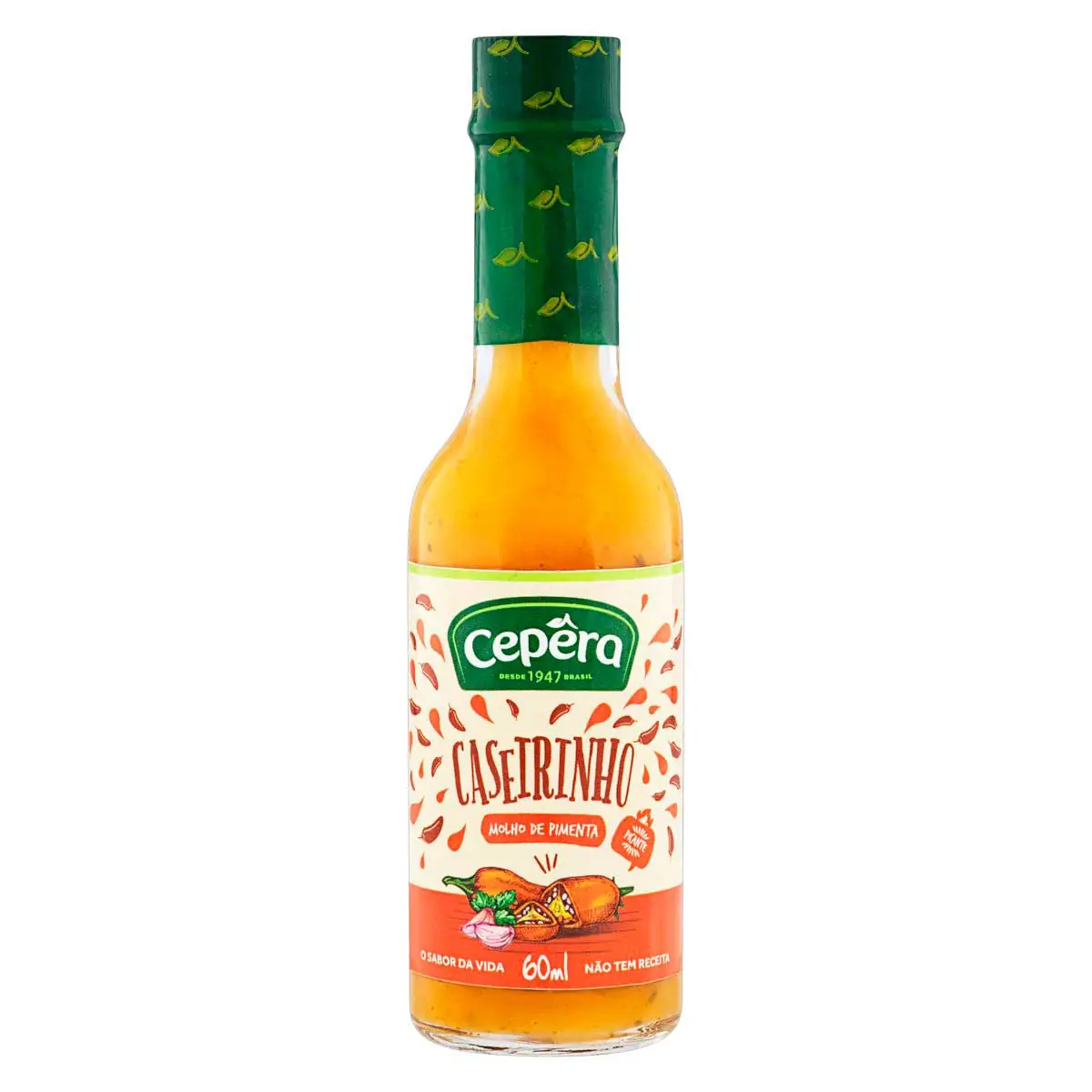 Molho De Pimenta Caseirinho Picante Cepêra Vidro 60ml