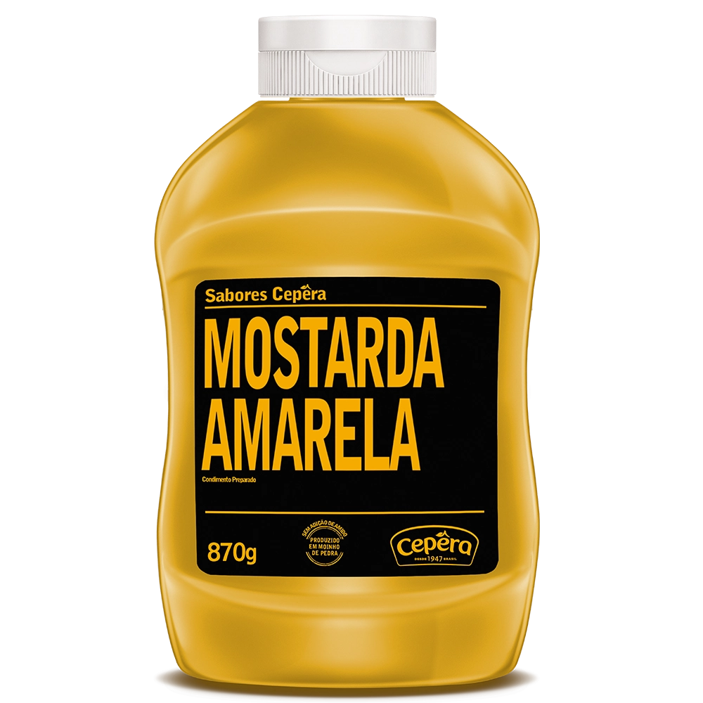 Mostarda Amarela Sabores Cepêra Squeeze 870g