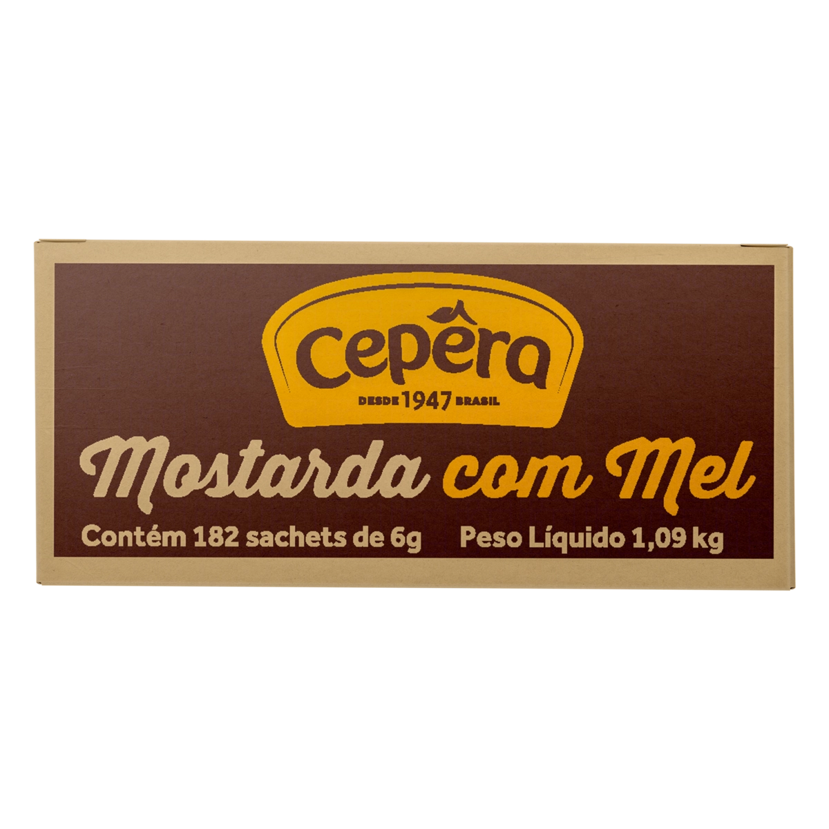 Mostarda Com Mel Cepêra Caixa 1,09kg 182 Unidades